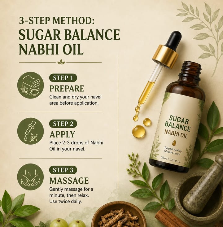 Sugar balance nabhi oil